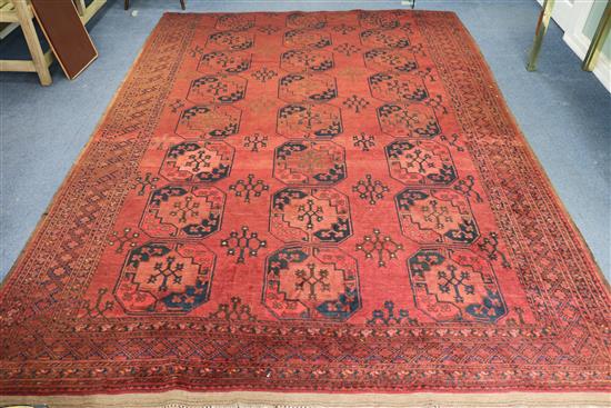 A Bokhara red ground carpet 310 x 230cm approx.